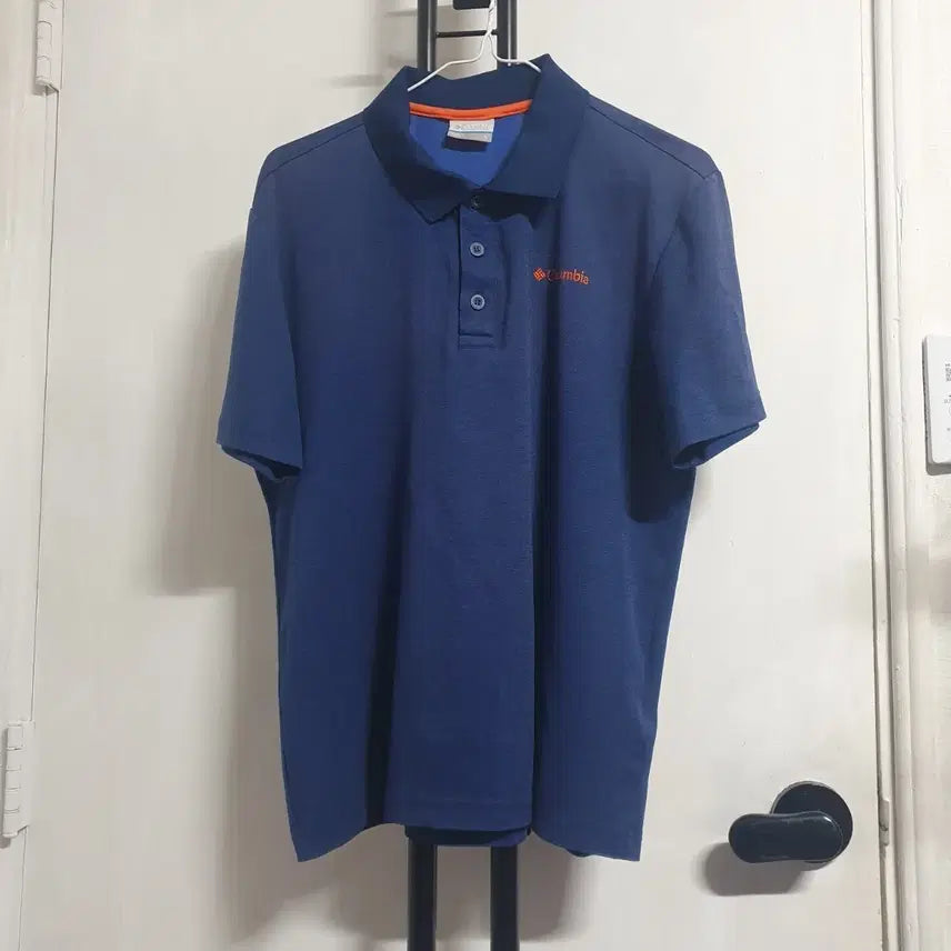 [BUNJANG] Columbia Men's Functional Short-Sleeve Polo Shirt Navy L (100) / 컬럼비아 남자 기능성 반팔카라티 L 100 네이비