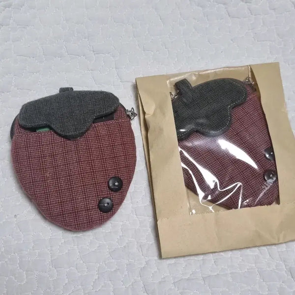[BUNJANG] Strawberry Card Wallet Two-Way Vintage Handmade / 딸기 카드 지갑 투웨이 빈티지 핸드메이드