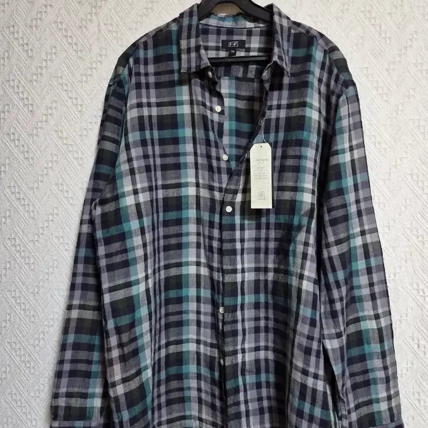 [BUNJANG] F&F Check Pattern Long-Sleeve Shirt / F&F 체크 남방 셔츠