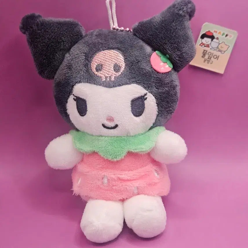 [BUNJANG] Sanrio Kuromi Strawberry Charm / 쿠로미 딸기 키링. 새상품. 산리오