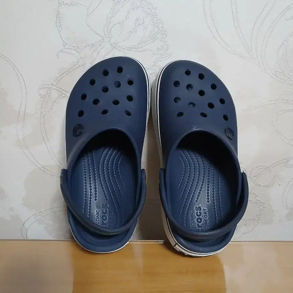 [BUNJANG] Crocs Navy Crocband Slides / 무료배송) 크록스