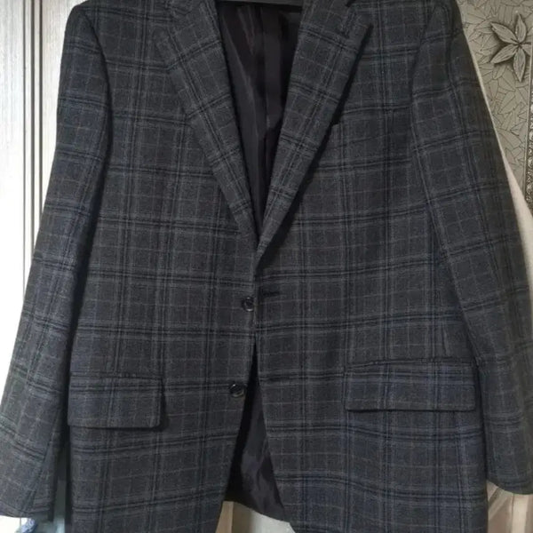 [BUNJANG] Daks Wool Blend Blazer Grey Check / 닥스 콤비 95