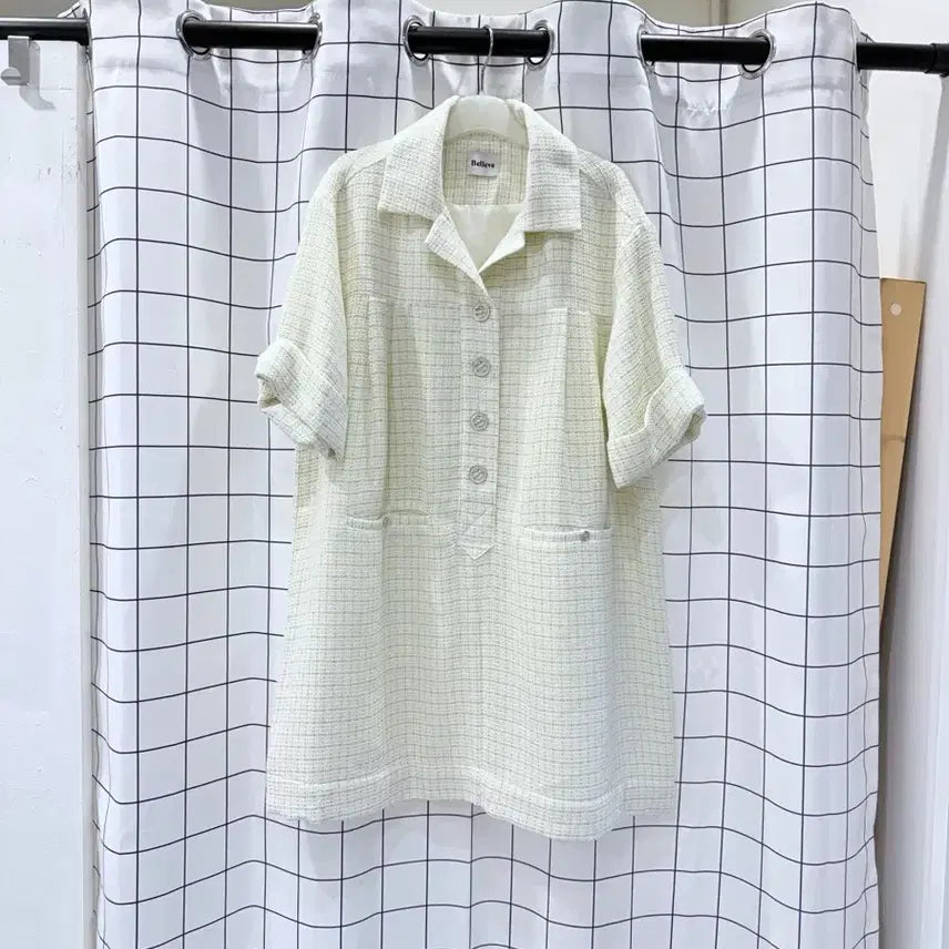 [BUNJANG] Believ Oversized Tweed Dress / 빌리브 오버핏 트위드원피스