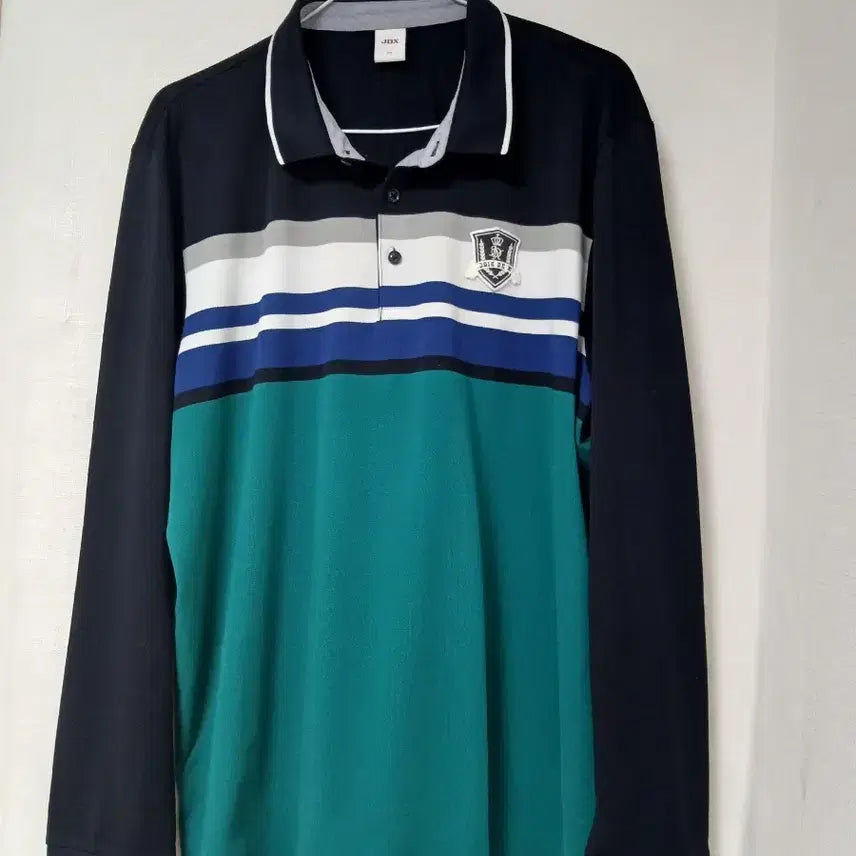 [BUNJANG] JDX Striped Long-Sleeve Polo Shirt Men's 110 / JDX 긴팔 카라티 스트라이프 남성용110