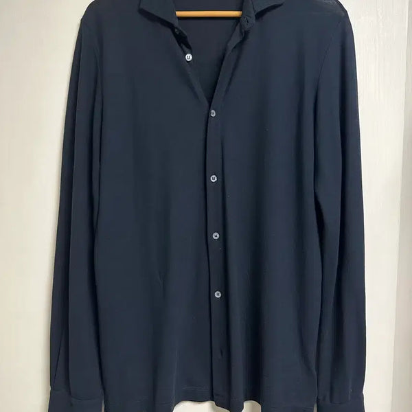 [BUNJANG] Zanone Ice Cotton Navy Shirt / 자노네 아이스코튼 네이비 셔츠 50