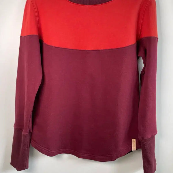[BUNJANG] Rhythm Colorblock Sweatshirt (Women's AU 10) / [호주구매] 테라코타 & 딥 와인 배색 스웨트셔츠 (여성 55-55반)