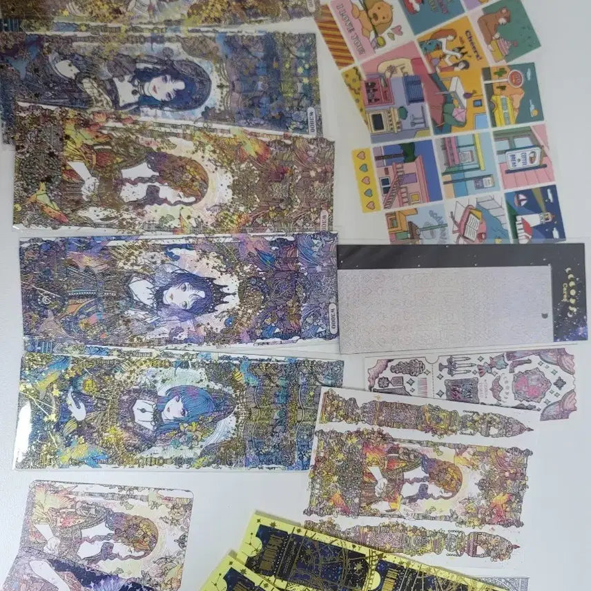 [BUNJANG] Vintage Aesthetic Sticker Bookmark Bundle Set / 빈티지 감성 스티커 책갈피 일괄
