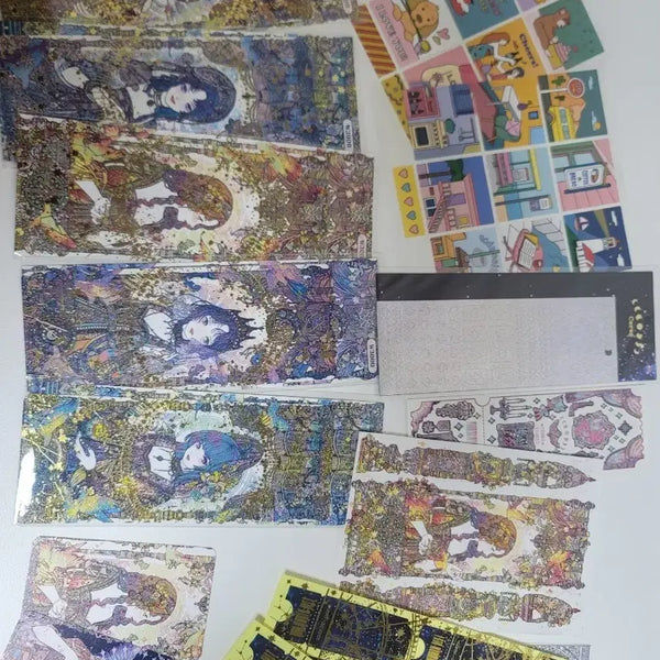 [BUNJANG] Vintage Aesthetic Sticker Bookmark Bundle Set / 빈티지 감성 스티커 책갈피 일괄