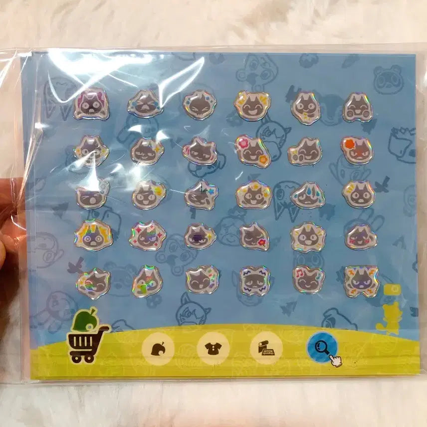 [BUNJANG] Animal Crossing Emotional Emoticon Epoxy Sticker Set / 모동숲 에폭시 감정임티 스티커