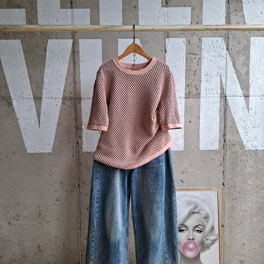 [BUNJANG] COS Knit Short Sleeve T-Shirt / COS 간절기 니트 반팔티셔츠(SB1