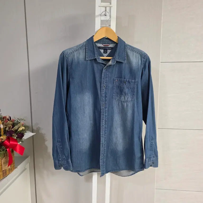 [BUNJANG] Tommy Hilfiger Denim Shirt Men's / 타미힐피거 데님 셔츠 남성용