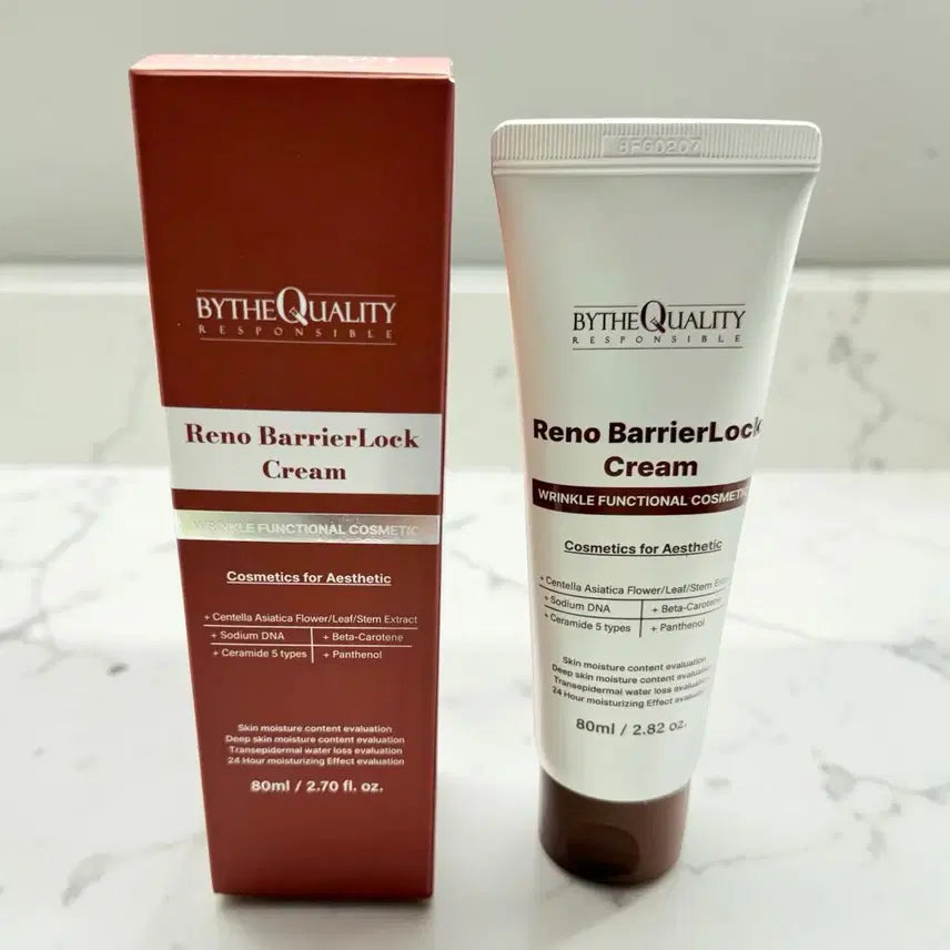 [BUNJANG] By The Quality Reno Barrier Lock Cream 80ml / 우체국당일발송 바이더퀄리티 리노 베리어락 크림 80ml 에스테틱 주름개선 탄력 크림