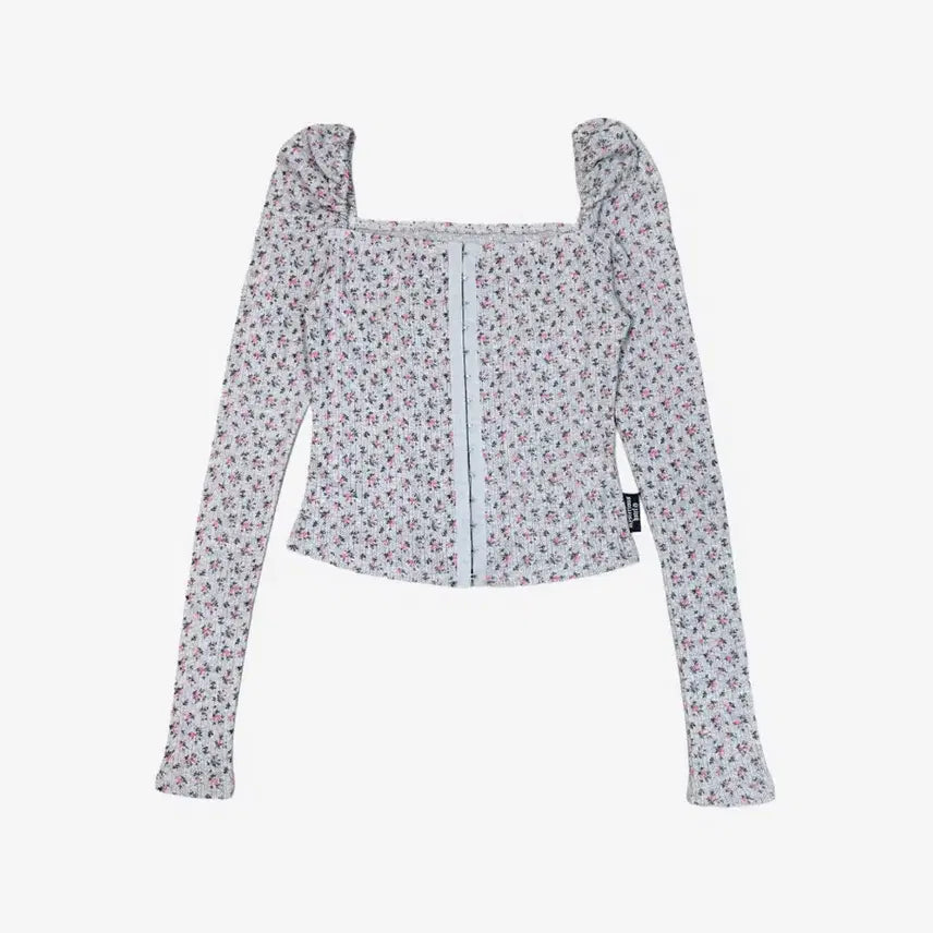 [BUNJANG] The Mysterious Hotel Flower Puff Cardigan - Grey / (미착용)더미스테리어스호텔 플라워 퍼프 가디건 GREY