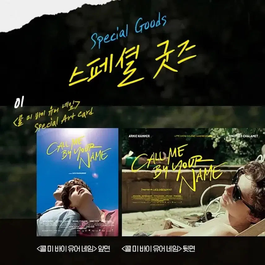 [BUNJANG] Call Me By Your Name Art Card Movie Merchandise / [영화 굿즈] 콜 미 바이 유어 네임 아트카드