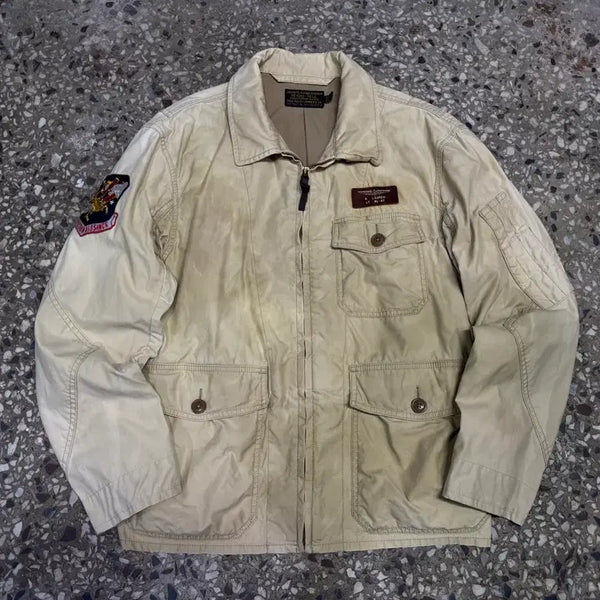 [BUNJANG] Polo Ralph Lauren Sun Fading Flight Jacket / 폴로 랄프로렌 썬패이딩 플라이트 자켓