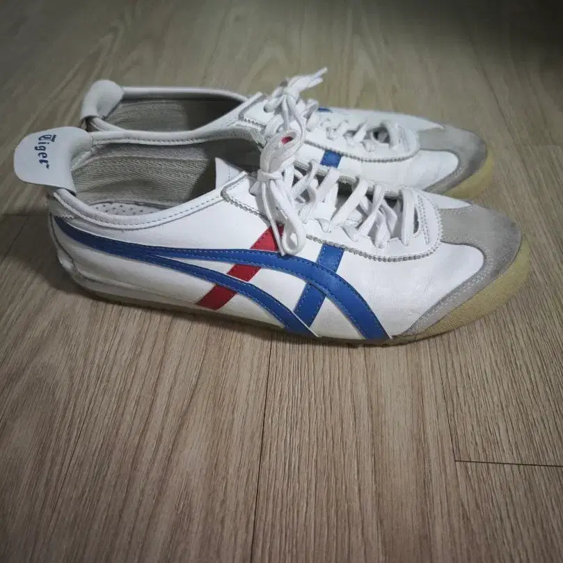 [BUNJANG] Onitsuka Tiger Mexico 66 White Blue Red Men's Shoes 270 / 오니츠카타이거 정품 남자 멕시코 66 화이트 블루 레드 270