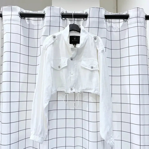 [BUNJANG] DINT Linen Oversized Crop Jacket / DINT 딘트 린넨 오버핏 크롭자켓