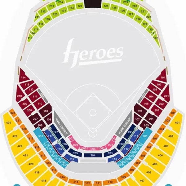 [BUNJANG] Kia Tigers vs. Kiwoom Heroes Baseball Game Tickets - August 22nd, Saturday - Catcher's Royal Seat D01 (2 Seats) / 8.22일 토요일 기아vs키움 포수뒤 로얄 D01 2연석