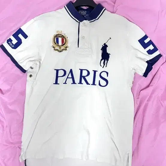 [BUNJANG] Polo Ralph Lauren Paris Short Sleeve Polo Shirt White / 폴로 랄프로렌 파리 반팔 카라티 화이트