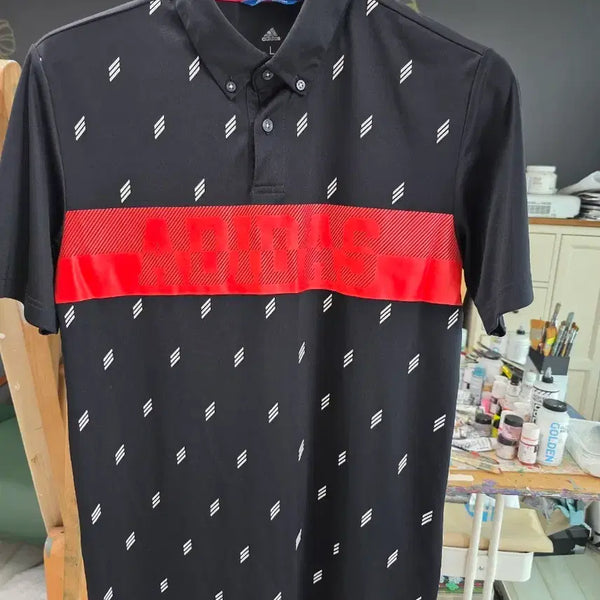 [BUNJANG] Adidas Golf Short Sleeve Polo Shirt Black L / 아디다스 골프웨어 반팔 카라티 블랙