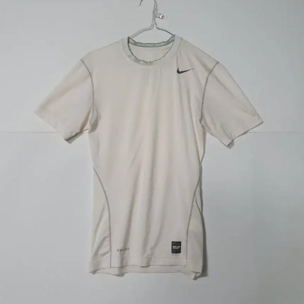 [BUNJANG] Nike Pro Combat Short Sleeve T-Shirt Ivory / 나이키 프로컴뱃 반팔 티셔츠 아이보리 0398