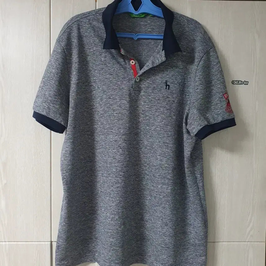 [BUNJANG] Hazzys Men's Short Sleeve Polo Shirt Linen Blend / 헤지스 반팔 카라티 (105 마 혼방)