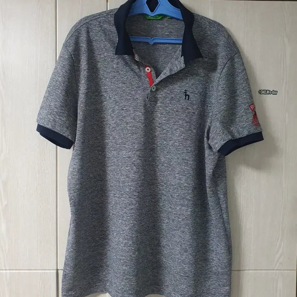 [BUNJANG] Hazzys Men's Short Sleeve Polo Shirt Linen Blend / 헤지스 반팔 카라티 (105 마 혼방)