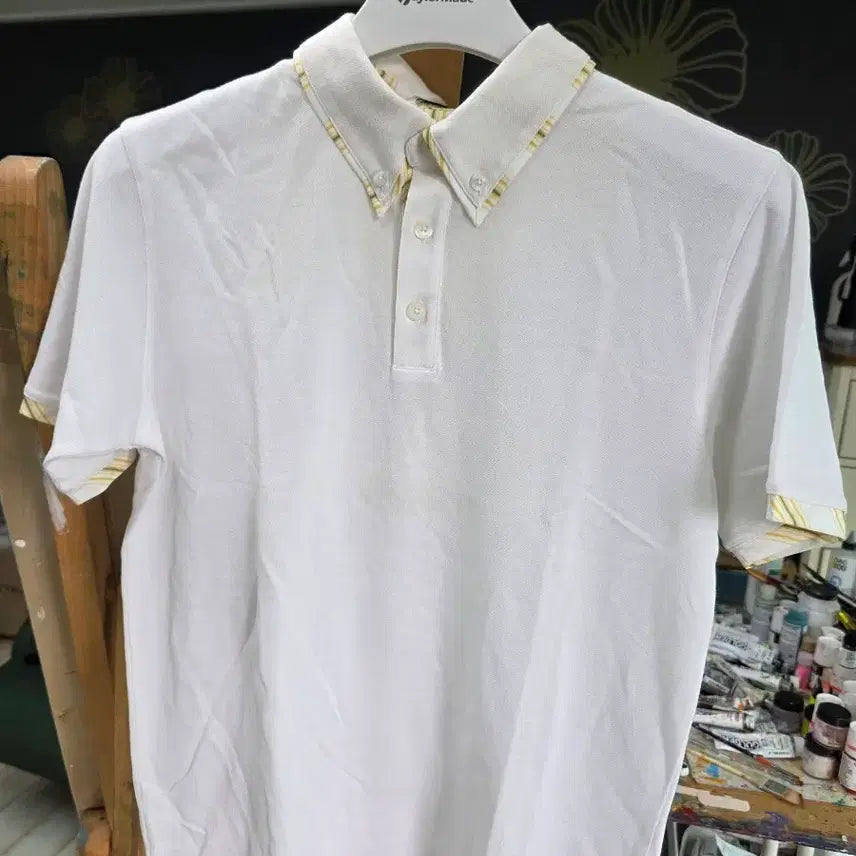 [BUNJANG] Adidas Golf White Short Sleeve Polo T-Shirt Size 95 / 아디다스골프 흰색 반팔  카라티 95
