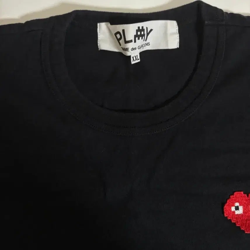 [BUNJANG] Comme des Garçons PLAY Half Sleeve T-shirts (2XL, 2-Pack) / 한글텍) 꼼데가르송 플레이 반팔 2XL 2장