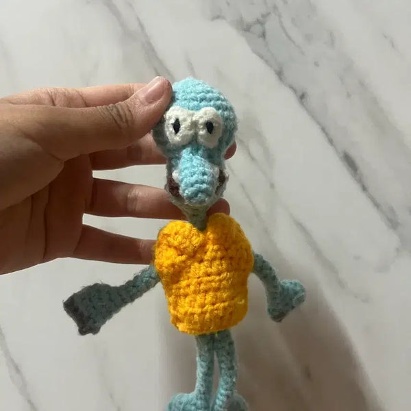 [BUNJANG] SpongeBob SquardPants Squidward Crochet Keychain / 징징이 뜨개키링