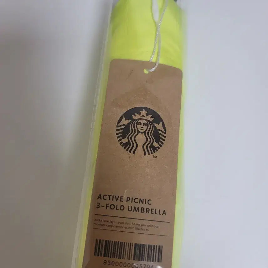 [BUNJANG] Starbucks 3-Section Folding Umbrella Yellow / 스타벅스 3단 접이식 우산 옐로우
