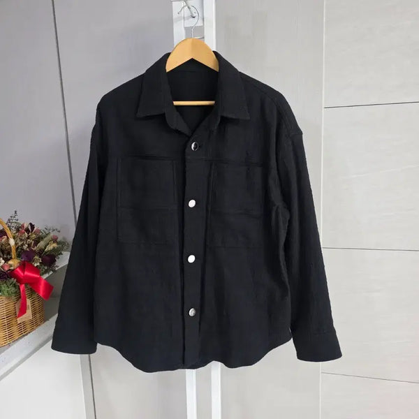 [BUNJANG] System Black Shirt Jacket / 시스템 블랙 셔츠 자켓