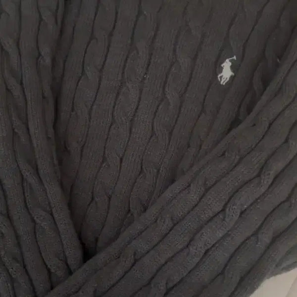 [BUNJANG] Polo Ralph Lauren Cable Knit Sweater Grey / 폴로 랄프로렌 케이블 니트 그레이