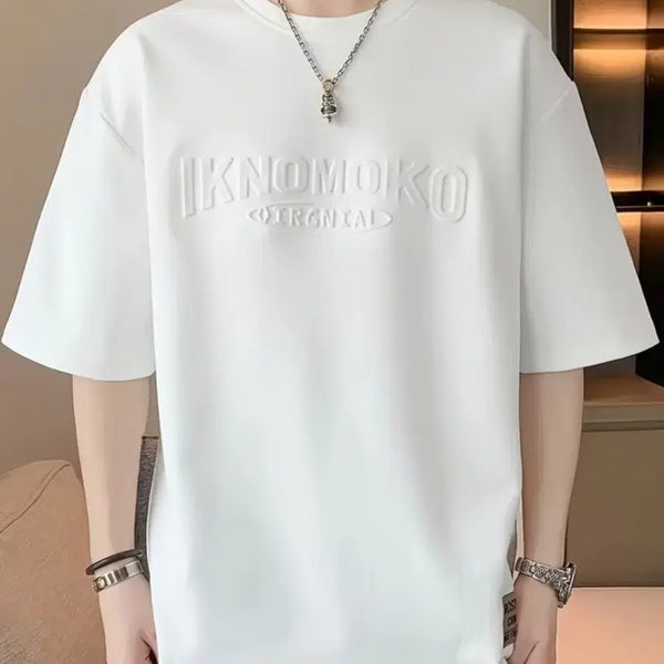[BUNJANG] Bin Gallery 3D Logo T-Shirt White/Grey / ㅡ빈갤러리 ㅡ 입체로고 티셔츠 화이트.그레이
