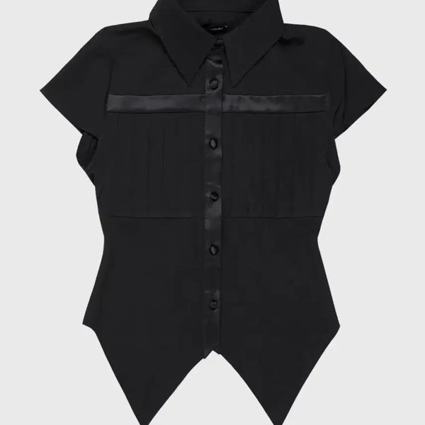 [BUNJANG] DARLING YOUR'S BAD Cross Shirt Black x THREE TIMES x MATINKIM x B.FROM / 달링유어배드 크로스 셔츠 블랙| 쓰리타임즈 마뗑킴 비앰프롬