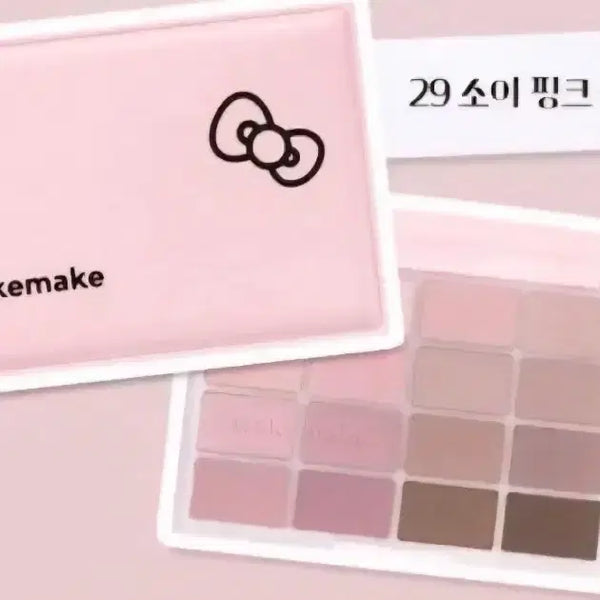[BUNJANG] WAKEMAKE Hello Kitty Eye Palette 29 Soy Pink Blurring / 웨이크메이크 헬로키티 아이팔레트 29 소이 핑크 블러링