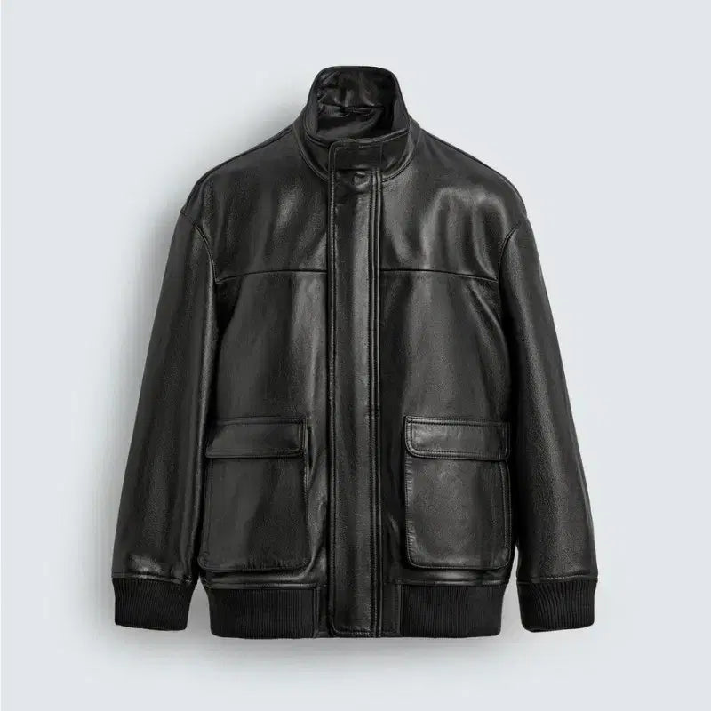 [BUNJANG] Zara Origin Lambskin High Neck Relaxed Fit Jumper / 자라 오리진 램스킨 하이넥 릴렉스핏 점퍼 S,M