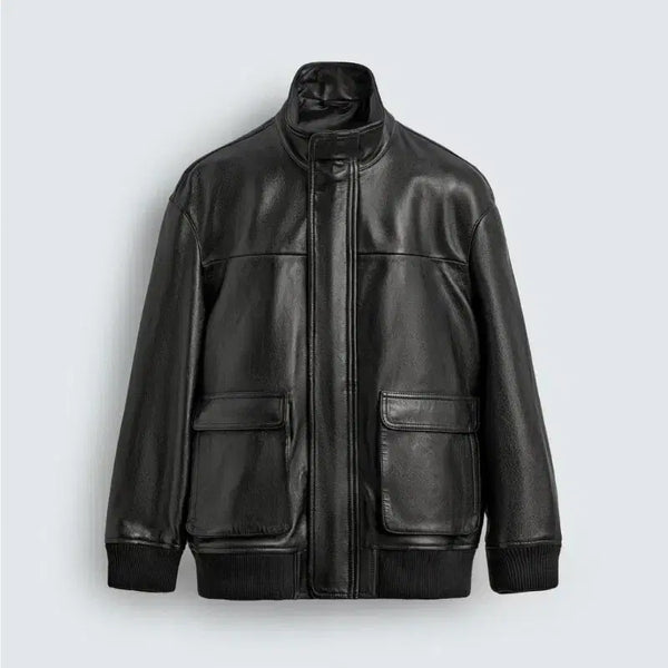 [BUNJANG] Zara Origin Lambskin High Neck Relaxed Fit Jumper / 자라 오리진 램스킨 하이넥 릴렉스핏 점퍼 S,M