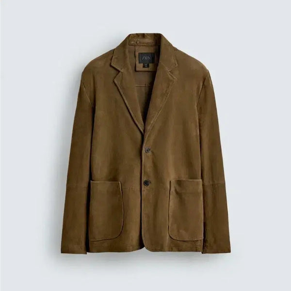 [BUNJANG] ZARA Gothread Real Suede Relaxed Fit Blazer / 자라 고트레더 리얼 스웨이드 릴렉스핏 블레이저 S,M,L