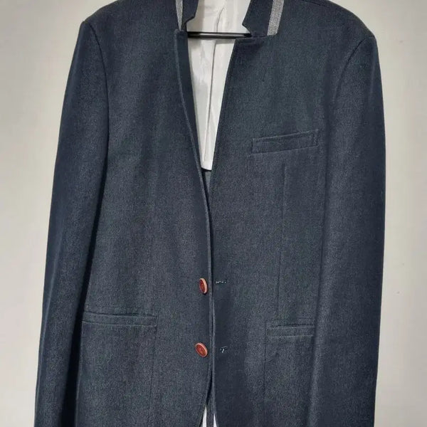 [BUNJANG] Men's Navy Mandarin Collar Jacket / 남성 네이비 차이나카라 자켓95