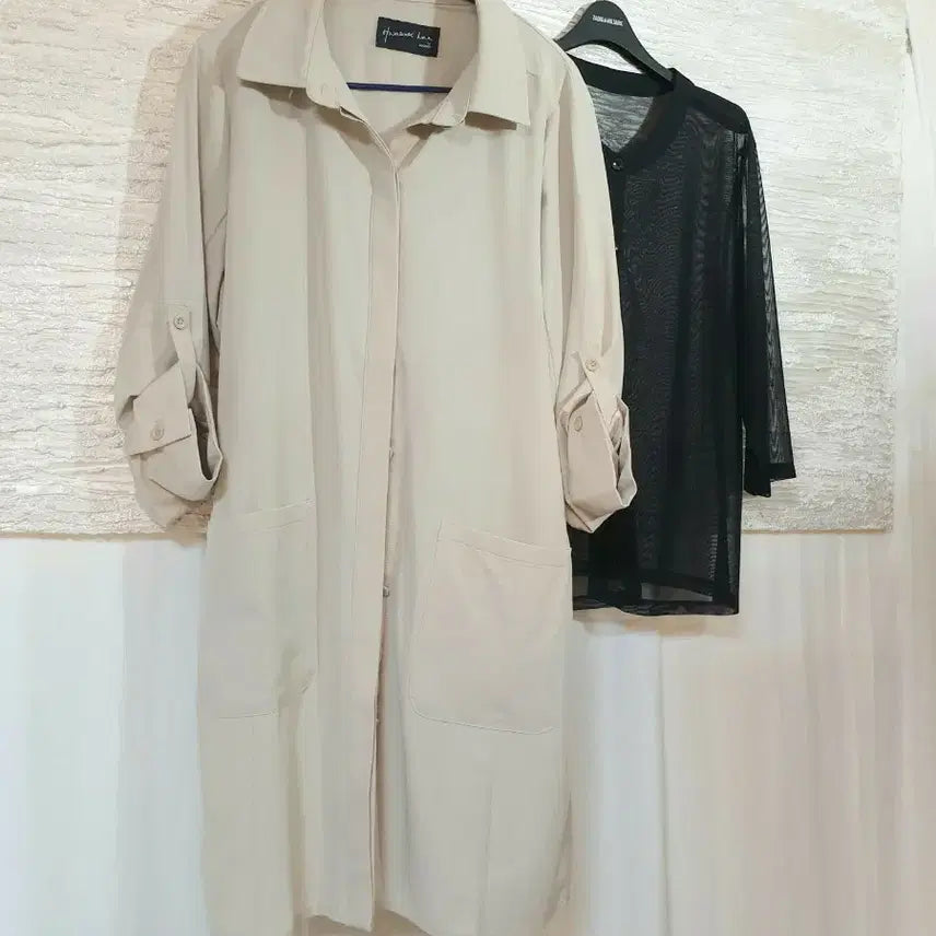 [BUNJANG] Imported Silky Trench Coat & Cardigan Jacket Bundle Set / (66일괄) 수입 실키한 트렌치코트 간절기코트, 간절기 가디건자켓