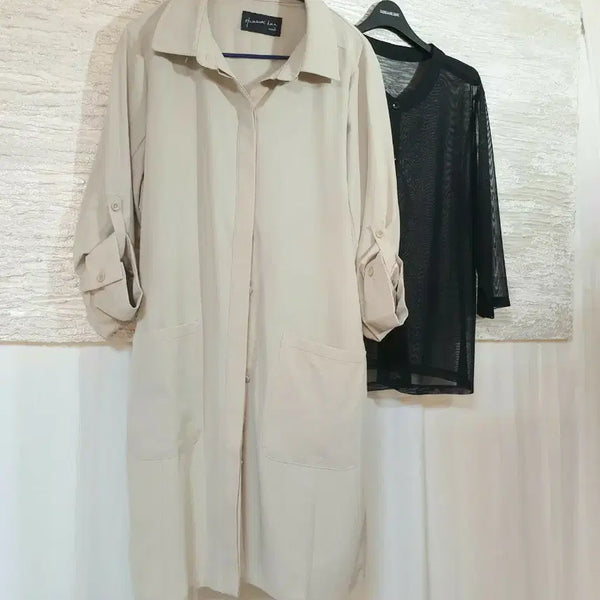[BUNJANG] Imported Silky Trench Coat & Cardigan Jacket Bundle Set / (66일괄) 수입 실키한 트렌치코트 간절기코트, 간절기 가디건자켓