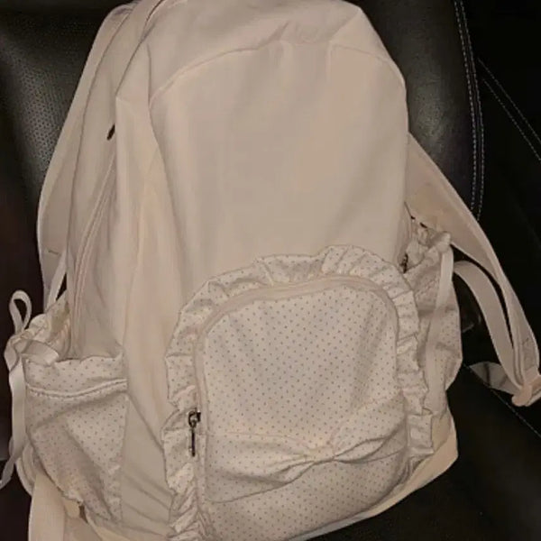 [BUNJANG] Obuni Ruffle Ribbon Backpack / 오부니 러플 리본 백팩