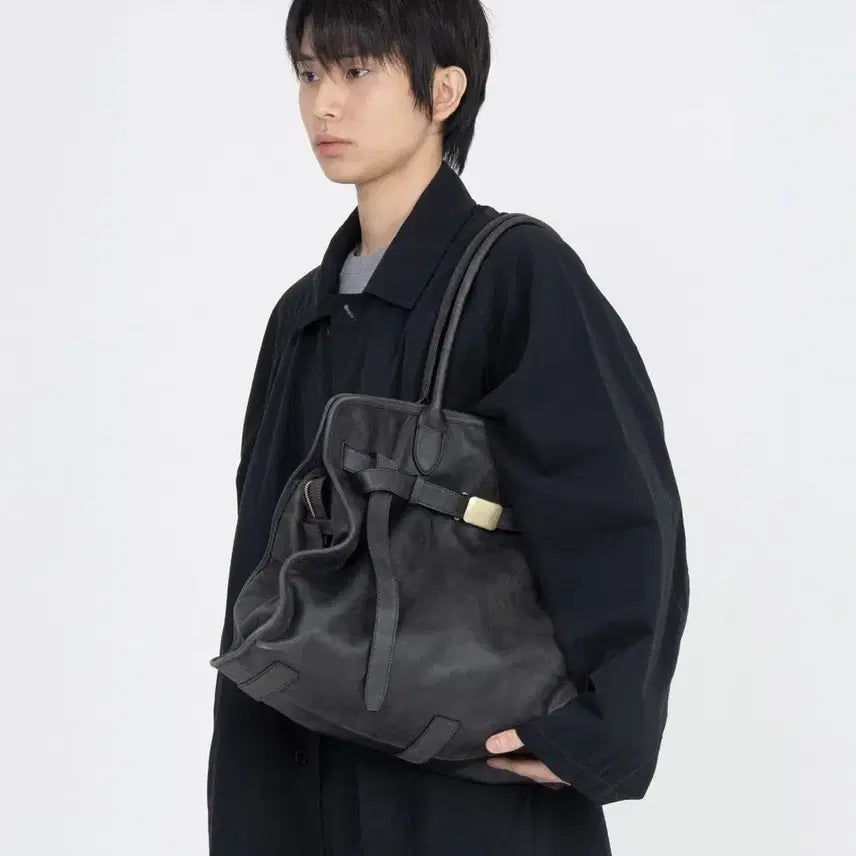 [BUNJANG] Brownyard Leather Buckle Bag Black / 브라운야드 레더 버클백 블랙
