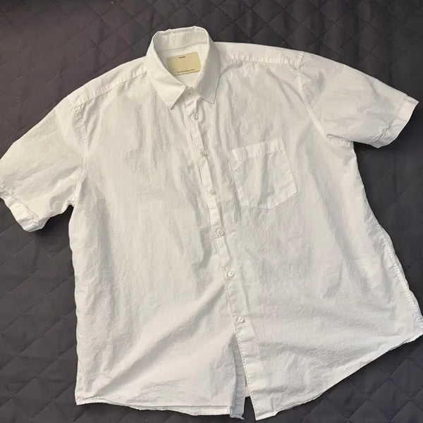 [BUNJANG] Pottery Comfort Short Sleeve Shirt White Size 1 / 포터리 컴포트 반팔셔츠 화이트 1