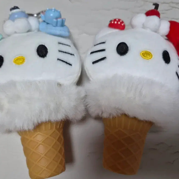 [BUNJANG] Sanrio Hello Kitty Ice Cream Keychain Set / (새상품)산리오 헬로키티 아이스크림 키링 2개 세트