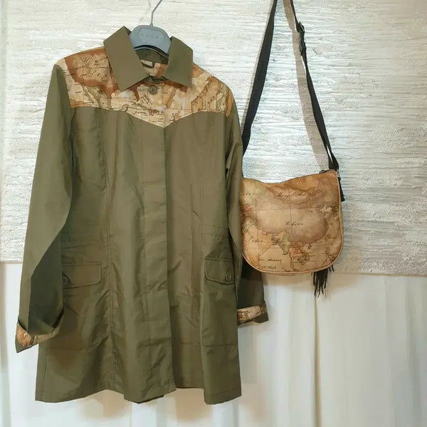 [BUNJANG] T-classe Transitional Trench Coat & Mini Cross Bag Set / [2종개별]프리마 클라쎄  세계지도 간절기트렌치코트,미니 크로스백