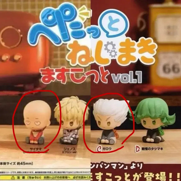 [BUNJANG] One-Punch Man Saitama & Garou Wind-up Gacha Figures / 원펀맨 페탓토 태엽 가챠 일괄 판매