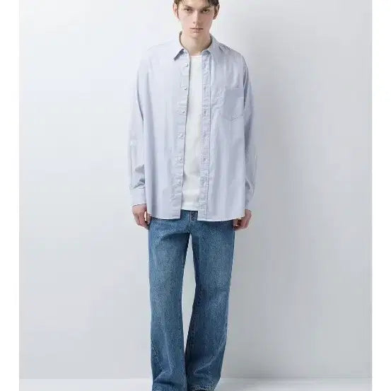 [BUNJANG] 247 Series Light Blue Shirt / 247 시리즈 셔츠 라이트블루 색상