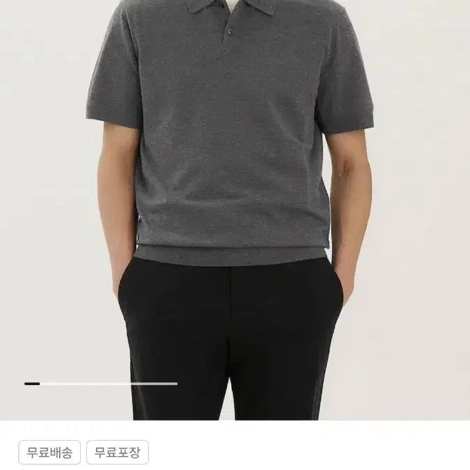 [BUNJANG] Theory Soris Knit Polo Shirt, Medium Grey, XXL / 띠어리 soris 남성 니트 폴로셔츠 미디움 그레이 xxl 저렴하게팔아요